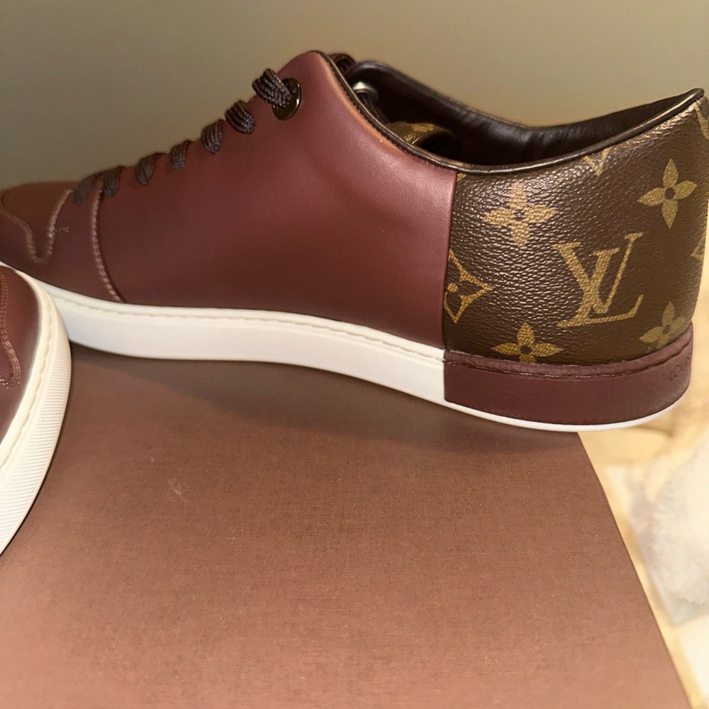 Louis Vuitton Brown and Gold Sneakers - Picture 6 of 10